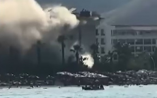 Marmaris’teki otelde baca yangını