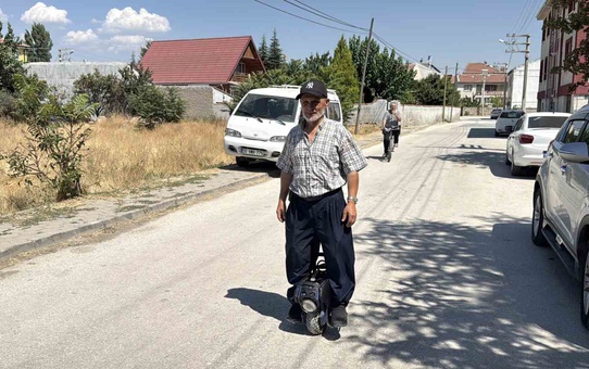 60 Yaşındaki Dede Tek Tekerle Ulaşım Sağlıyor