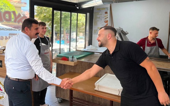 Hamamözü Kaymakamı Arslan esnafı ziyaret edip talep ve önerileri dinledi