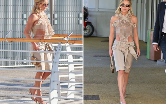 Venedik'e adım atar atmaz frikik verdi: Sydney Sweeney'nin dantelli büstiyeri olay oldu!
