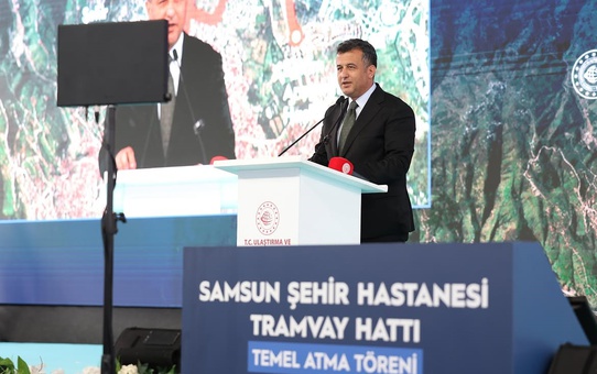 Samsun'da Şehir Hastanesi tramvay hattının temeli atıldı; saatte 15 bin yolcu hedefleniyor