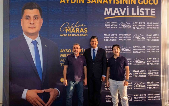 AYSO Başkanı Gökhan Maraş Mavi Liste ile yeniden aday, iş insanı Özalp de destek verdi