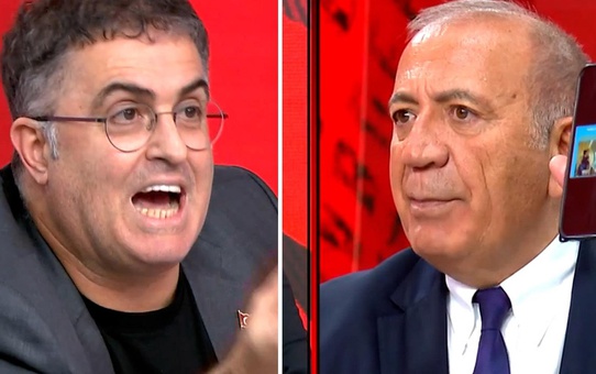 Canlı yayında birbirine girdiler! Bir anda ayağa fırladı