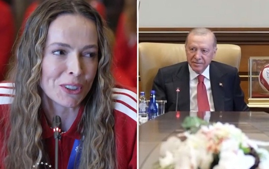 Cumhurbaşkanı Erdoğan ile Eda Erdem arasında gülümseten diyalog