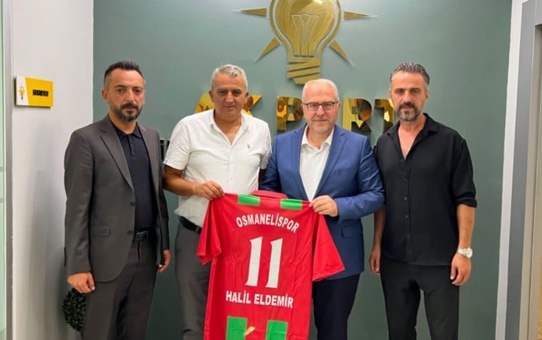 Osmanelispor Başkanı Okumuş, AK Parti Milletvekili Eldemir'i ziyaret etti