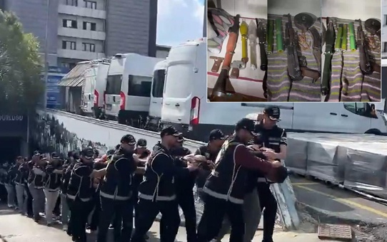 Sarallar suç örgütüne düzenlenen operasyonda gözaltına alınan 19 şüpheli tutuklandı