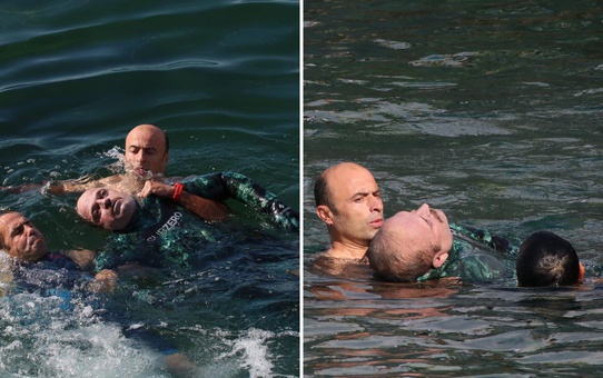 Kız Kulesi sahilinde can pazarı! Dalgıç son anda kurtarıldı