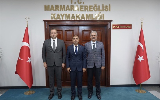 Marmaraereğlisi Kaymakamı Kızıltoprak'a iki il müdüründen ziyaret