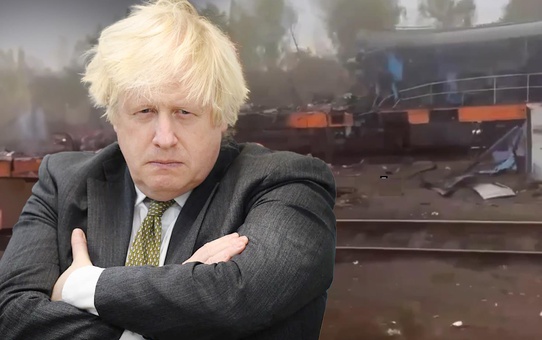 Rus İHA'sı Polonya sınırında treni vurdu! Boris Johnson kıl payı kurtuldu