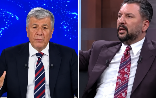 Canlı yayında bir anda tansiyon yükseldi! Birbirlerine girdiler