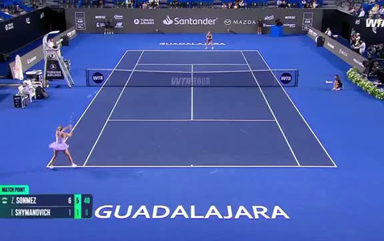 Zeynep Sönmez, Guadalajara Open'da Shymanovich'i 6-1, 6-1 yenerek ikinci tura çıktı