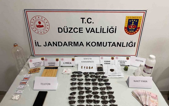 Düzce Çilimli'de uyuşturucu operasyonunda 1 kişi gözaltına alındı