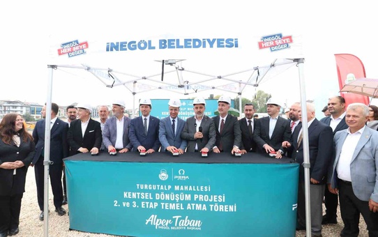 İnegöl’de kentsel dönüşümün 2. ve 3. etaplarında temel atıldı