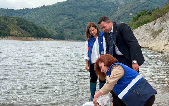 Samsun Ayvacık'ta Hasan Uğurlu Baraj Gölü'ne 250 bin yavru sazan bırakıldı