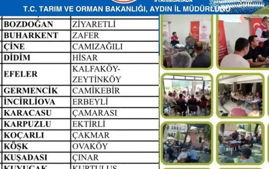 Aydın'da tarım ekipleri 17 ilçede üreticilerle buluşacak