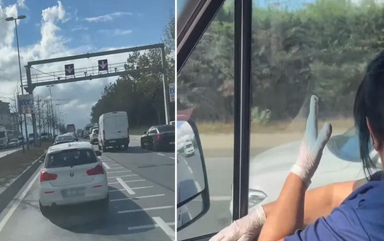 İstanbul trafiğinde skandal anlar: Ambulansa dakikalarca yol vermedi
