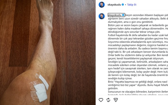 Okay Yokuşlu sakatlık sürecinde ameliyat oldu, mücadeleye devam ediyor