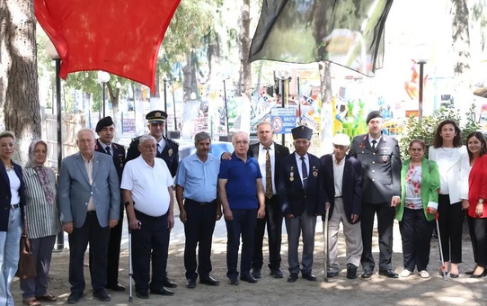 İncirliova'da Gaziler Günü programında Kaymakam Abay ve Başkan Kaya gazilerle buluştu