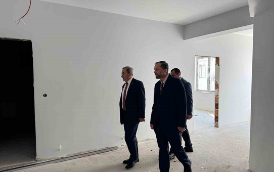 İl Müftüsü Yaşar, Balıkesir Susurluk'ta süren Kur'an Kursu inşaatını inceledi