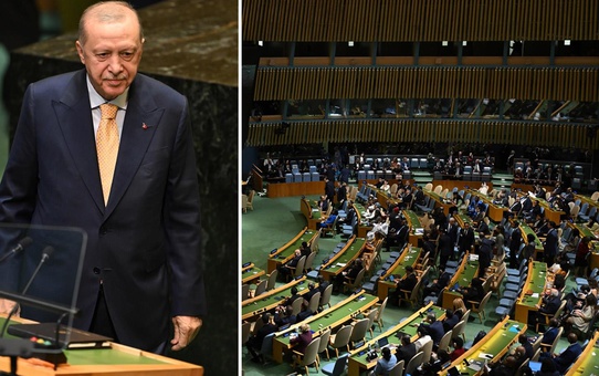 Cumhurbaşkanı Erdoğan, BM kürsüsünden dünyaya seslendi! Salonda alkış tufanı kopartan sözler