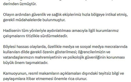 İletişim Başkanı Duran, Manisa Turgutlu'daki saldırıda medyaya özen çağrısı yaptı
