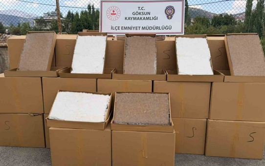 Kahramanmaraş'ta 2 milyon 62 bin 500 makaron ve 160 paket kaçak sigara ele geçirildi
