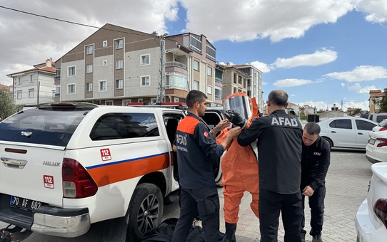 Karaman'da karı koca evlerinde ölü bulundu, apartman tedbir amaçlı boşaltıldı