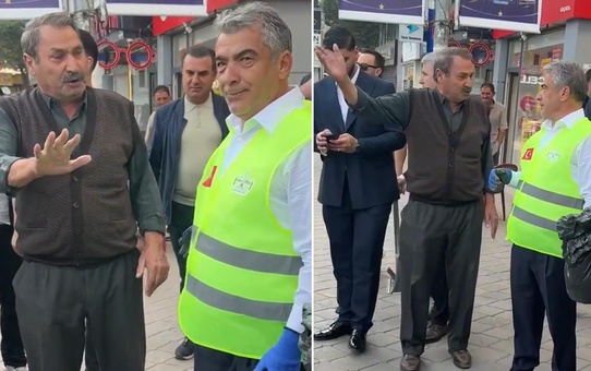 Temizlik projesine katılan vekile vatandaştan tepki: 15 gündür sıra alamıyorum