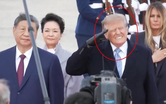 Trump'tan Şi'ye savaş uçaklı karşılama! Yüzündeki ifade dikkat çekti