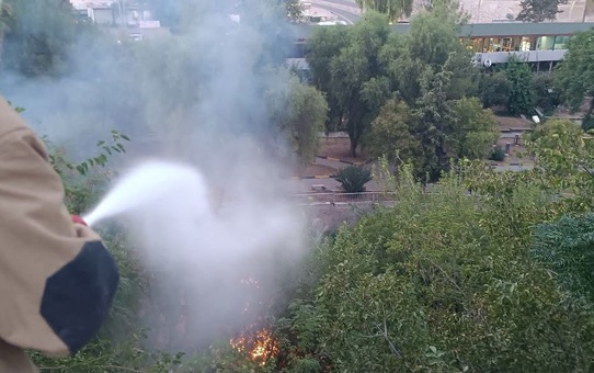 Hatay Kırıkhan'da bahçe yangını itfaiyenin müdahalesiyle kontrol altına alındı