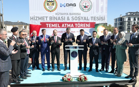 Kütahya'da baro binası ve sosyal tesisin temeli Kahveci'nin katılımıyla atıldı
