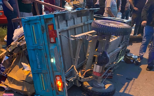 Tekirdağ Kapaklı'da tırla çarpışan 3 tekerlekli motosiklet sürücüsü Çerkezköy'de öldü