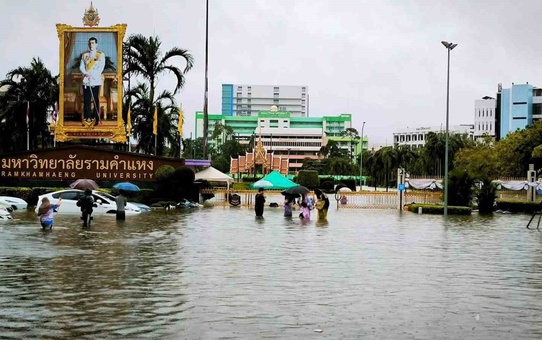 Bangkok'ta 48 saati aşan yağışların yol açtığı selde 50 ilçe afet bölgesi ilan edildi