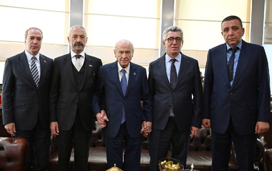 Sarallar ve Şahinler aileleri, MHP Genel Başkanı Bahçeli ile tarihi buluşma yaptı