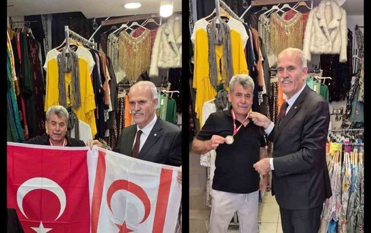 Recep Altepe, Kıbrıs Maratonu öncesi Bursalı atlet Enver Koç'u ziyaret etti