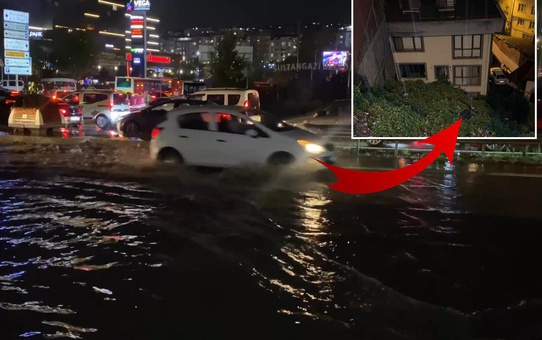 İstanbul'u sağanak vurdu! Yollar göle döndü, evleri su bastı