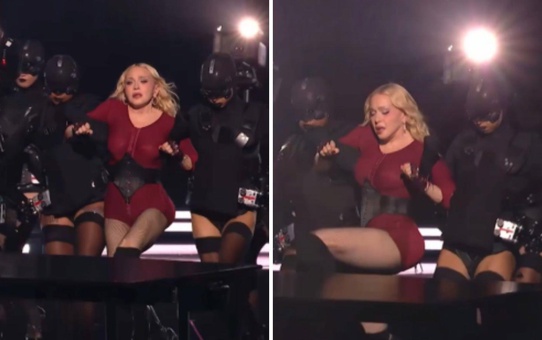 VMAs’ta Madonna şoku! 68 yaşındaki şarkıcı performans sırasında platforma fırlatıldı