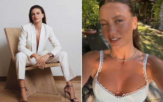 Serenay Sarıkaya Paris’te podyumda: Altın ışıltısıyla göz kamaştırdı