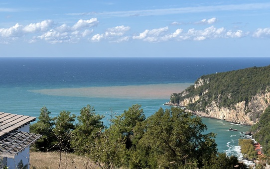 Bartın Irmağı'nın taşıdığı çamur Karadeniz'i boyadı: Kıyılarda deniz kahverengi renge büründü