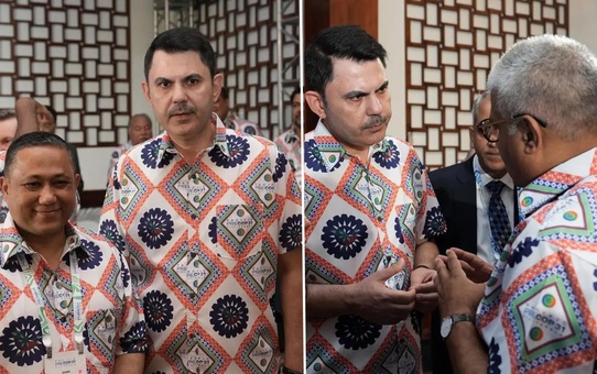 Bakan Murat Kurum Fiji'de geleneksel gömleğiyle dikkat çekti