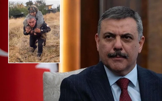 İçişleri Bakanı Çiftçi, yaşlı kadını kurtaran polisi tebrik etti