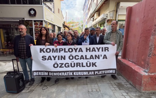 DEM Parti Tunceli'de eylem yaptı, Kordu Öcalan'ın fiziki özgürlüğünü istedi