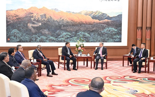 Wang Yi, Beijing'de Pasifik ada ülkeleri heyetiyle bir araya geldi