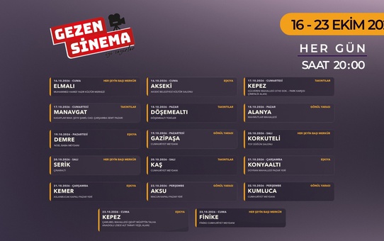 Antalya'da Altın Portakal heyecanı “Gezen Sinema” ile ilçelerde başlıyor