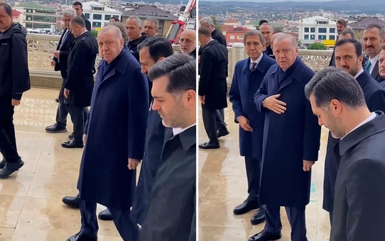 Cumhurbaşkanı Erdoğan'ı görünce dayanamadı, korumalar hemen devreye girdi: Camideyiz bağırma