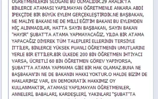 Başbakan'a 'Oy Yok' Diyen Öğretmen, Atamayı Eşi İçin İstemiş(2)