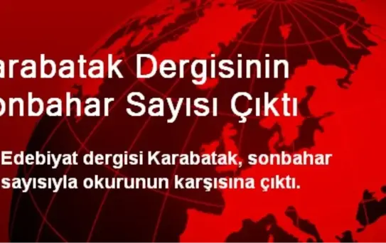Karabatak Dergisinin Sonbahar Sayısı Çıktı