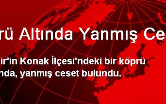 Köprü Altında Yanmış Ceset