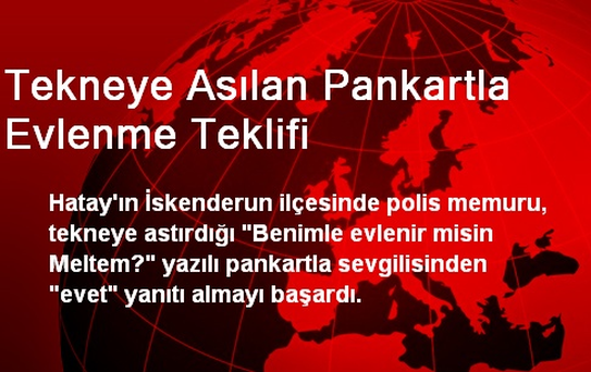 Tekneye Asılan Pankartla Evlenme Teklifi