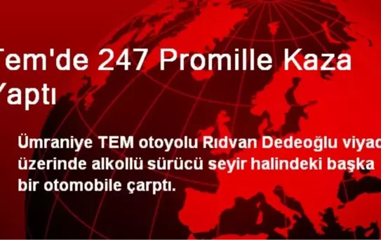 Tem'de 247 Promille Kaza Yaptı
